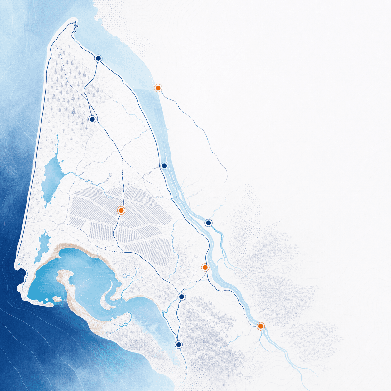 Carte des secteurs immobiliers accompagnés en Gironde